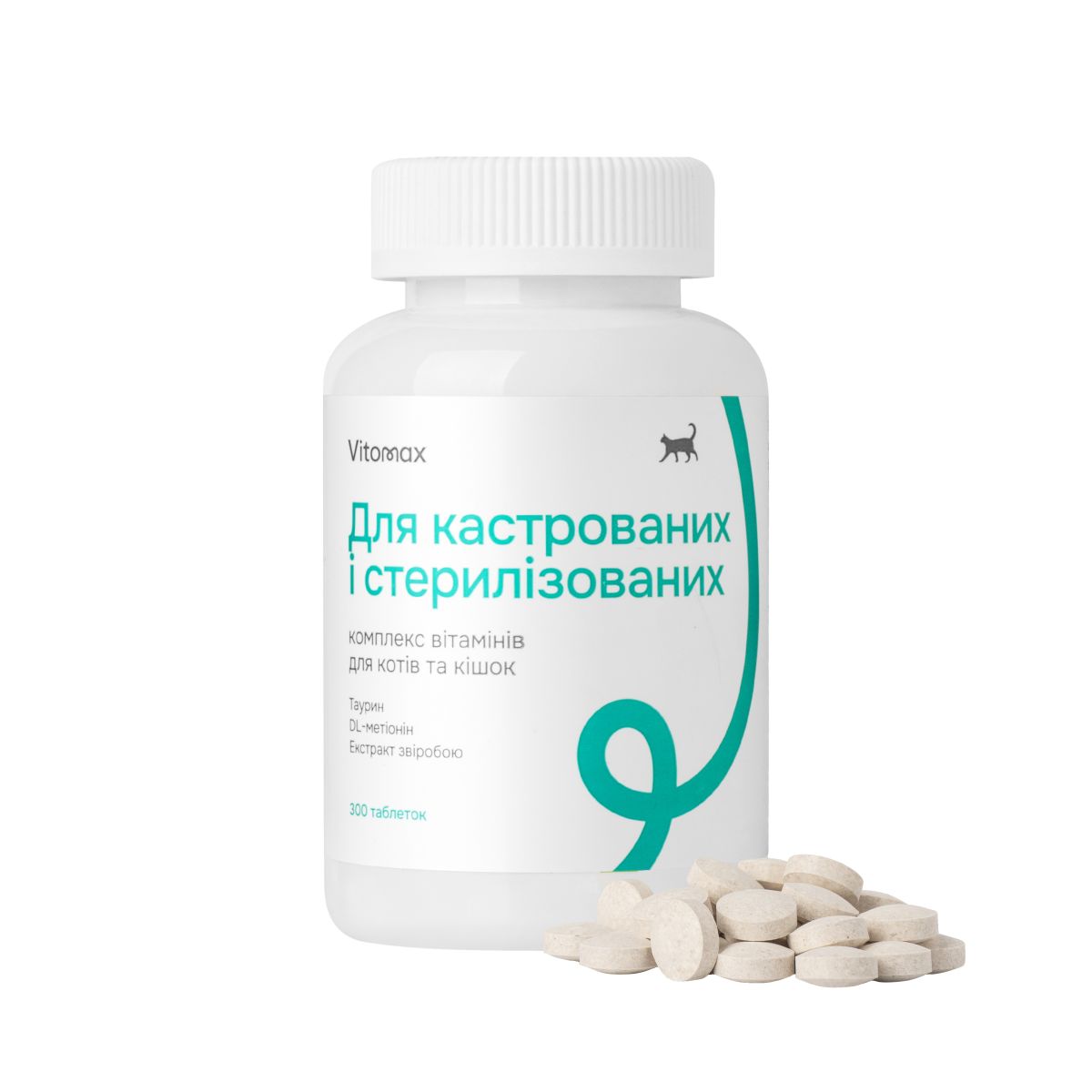 Вітаміни "Для кастрованих котів та стерилізованих кішок" (300 табл.)