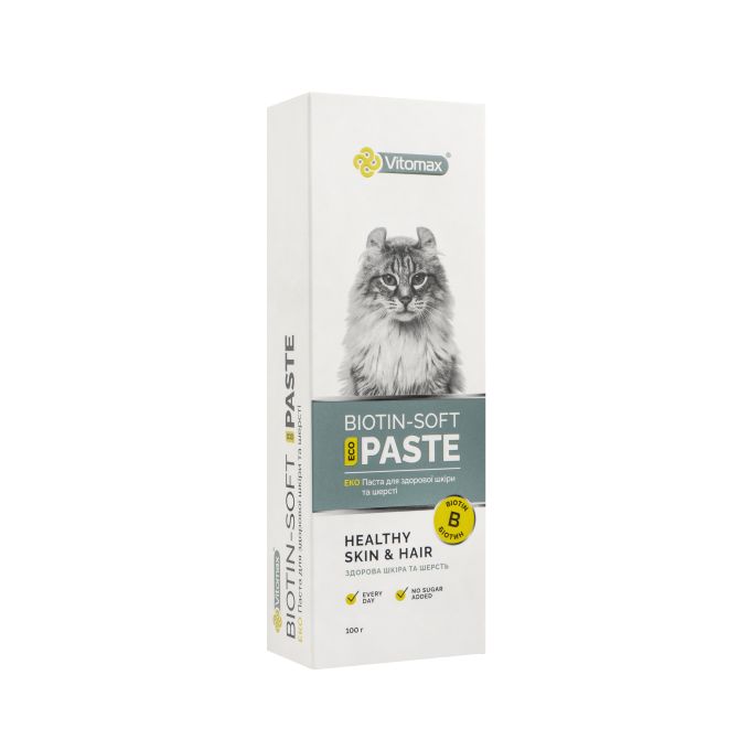 ЭКО ПАСТА Vitomax для здоровой кожи и шерсти котов (100 г)