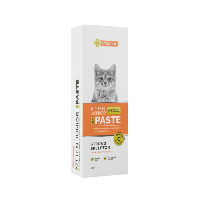 ЭКО ПАСТА Vitomax витаминная с кальцием для котят (100 г)